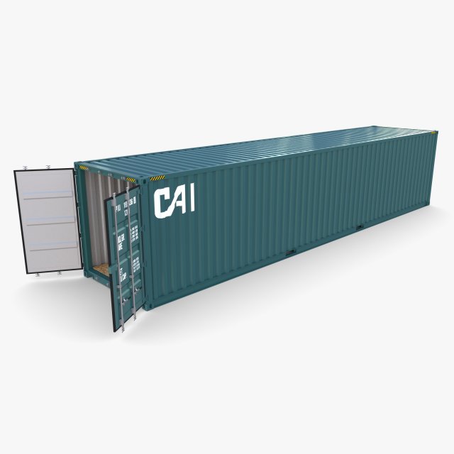 40ft shipping container cai v3 3D Model .c4d .max .obj .3ds .fbx .stl .blend 