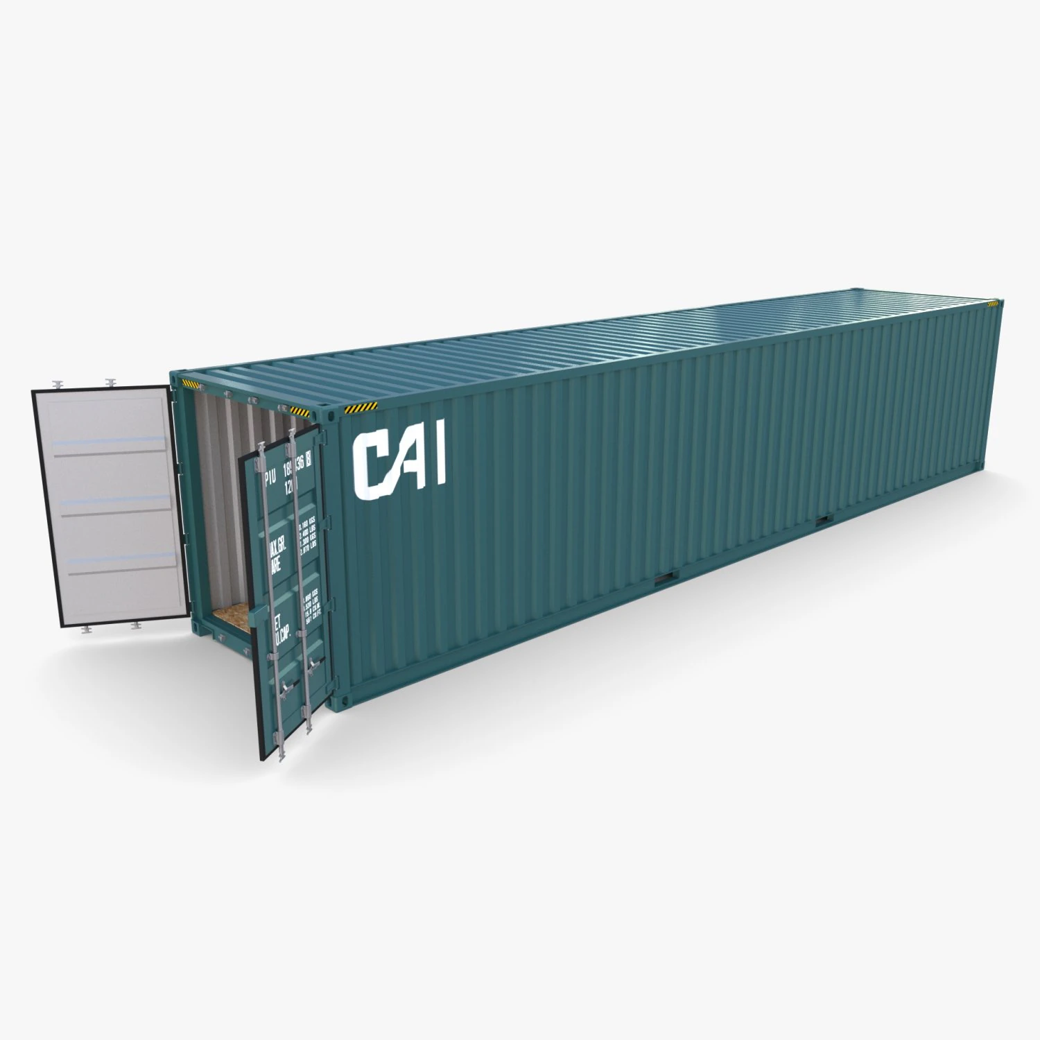 40ft shipping container cai v3 3D Model .c4d .max .obj .3ds .fbx .stl .blend 