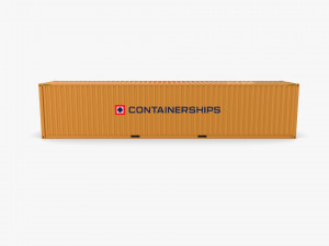 40ft shipping container containerships Model 3D