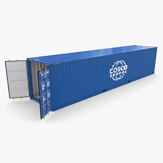 40ft shipping container containerships v1 3D 模型 .c4d .max .obj .3ds .fbx .stl .blend 