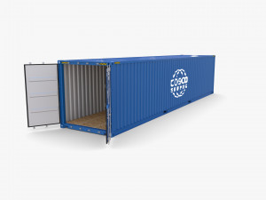 40ft shipping container containerships v1 3D 模型