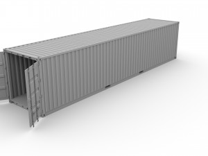 40ft shipping container containerships v1 3D 模型