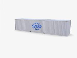 40ft shipping container containerships v2 3D Model