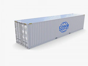 40ft shipping container containerships v2 3D Model