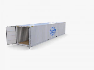 40ft shipping container containerships v2 3D Model