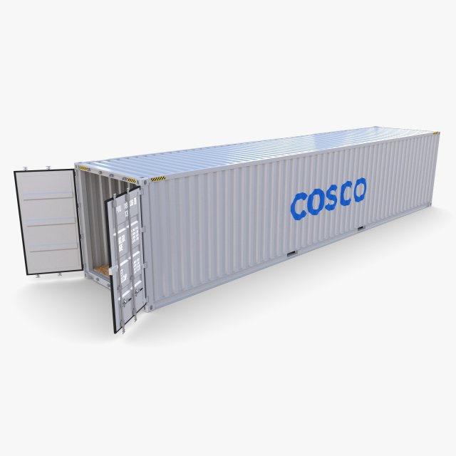 40ft shipping container cosco v2 3Dモデル .c4d .max .obj .3ds .fbx .stl .blend 