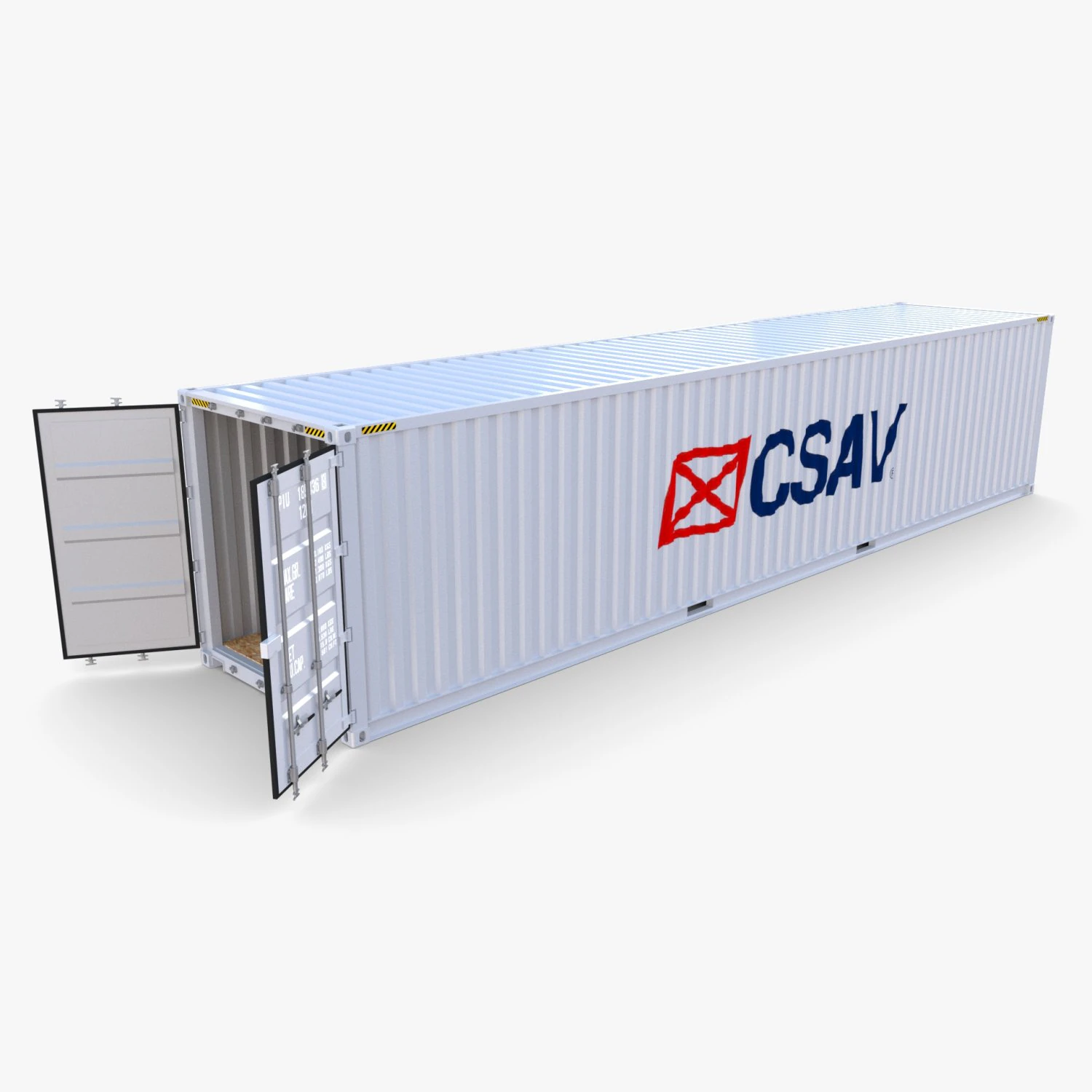 40ft shipping container csav v1 3D Model .c4d .max .obj .3ds .fbx .stl .blend 