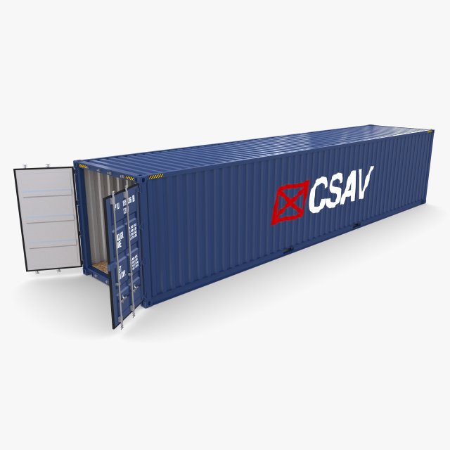 40ft shipping container csav v2 3D Model .c4d .max .obj .3ds .fbx .stl .blend 