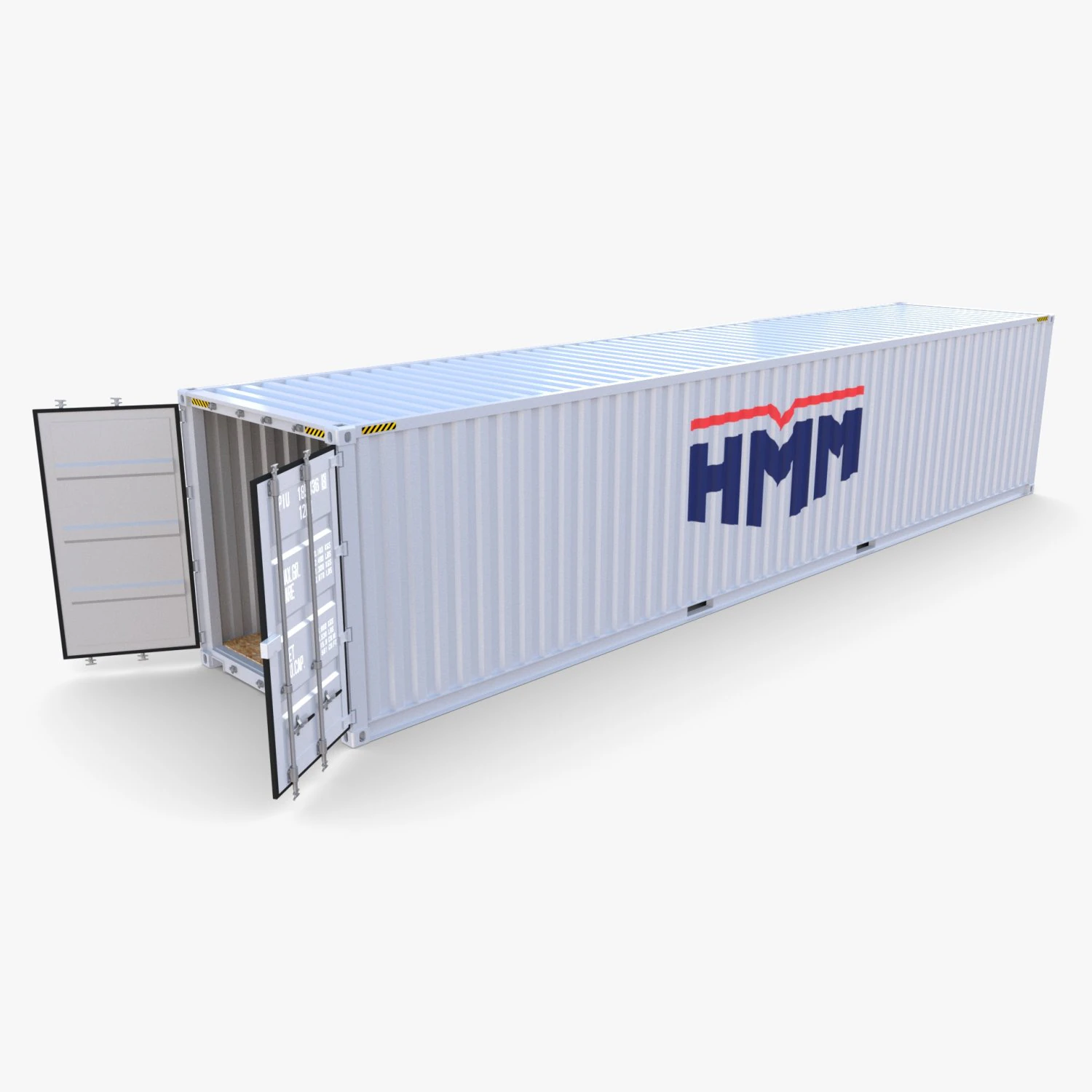 40ft shipping container hmm v1 3D Model .c4d .max .obj .3ds .fbx .stl .blend