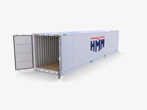 40ft shipping container hmm v1 3D Model