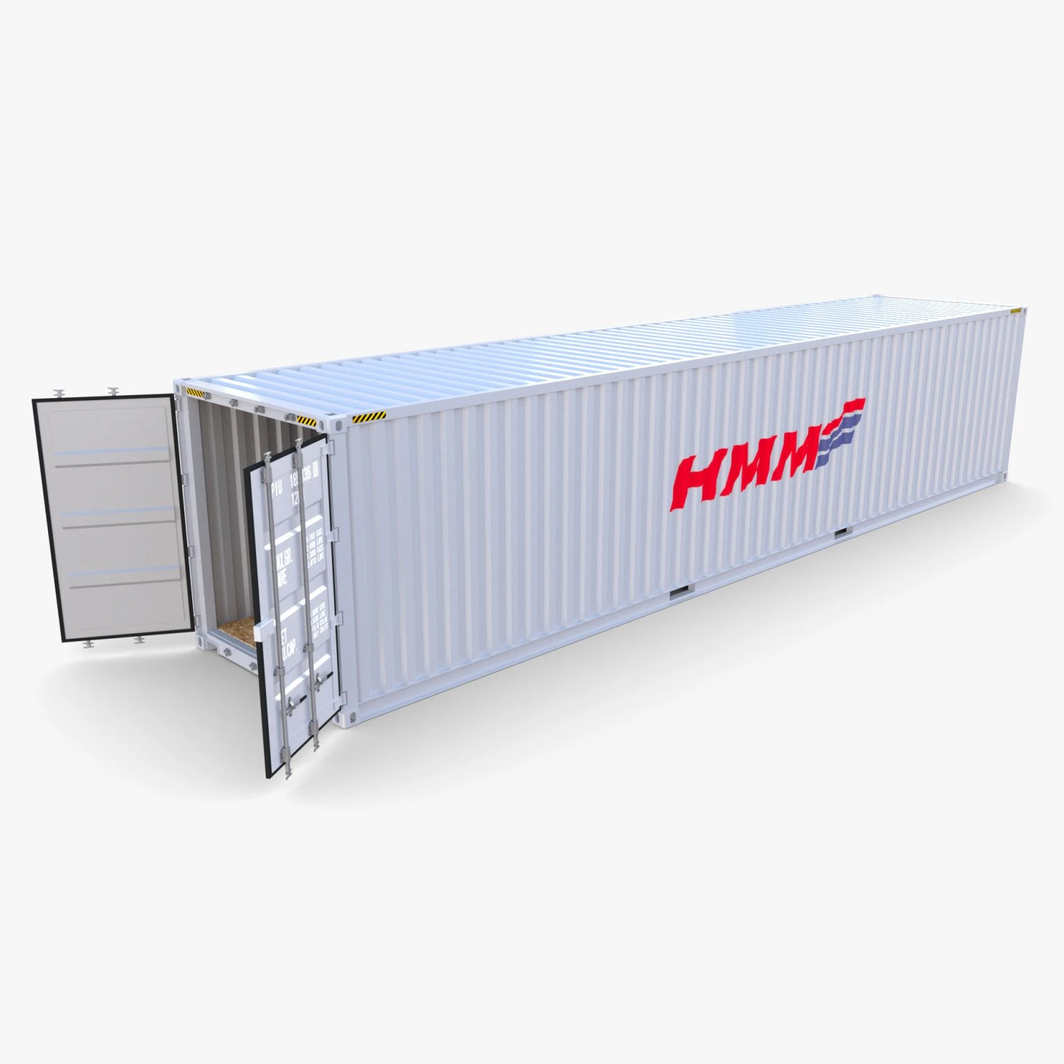 40ft shipping container hmm v3 3D Model .c4d .max .obj .3ds .fbx .stl .blend