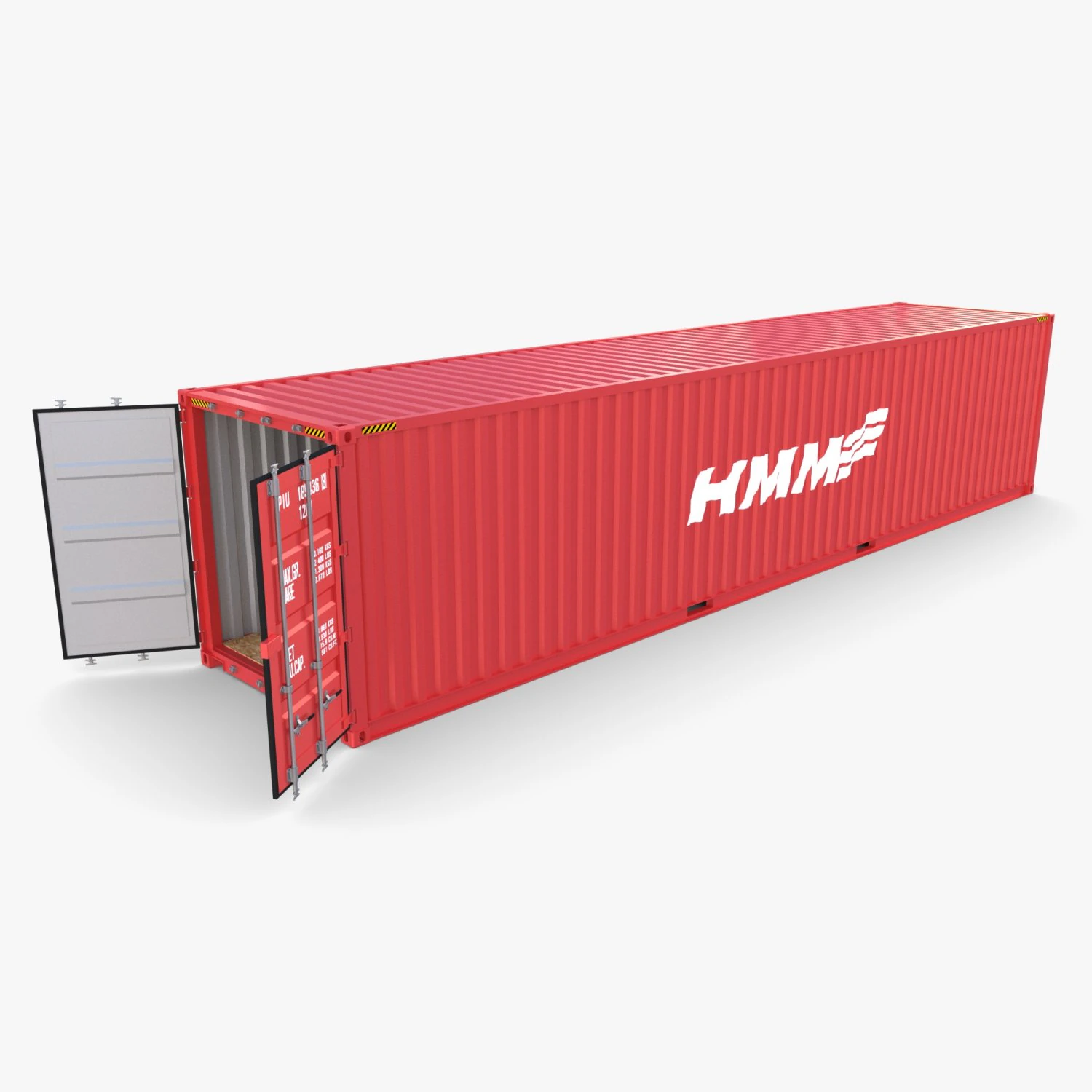40ft shipping container hmm v4 3D Model .c4d .max .obj .3ds .fbx .stl .blend