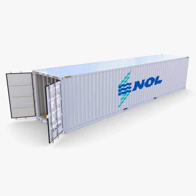 40ft shipping container nol 3D Model .c4d .max .obj .3ds .fbx .stl .blend 