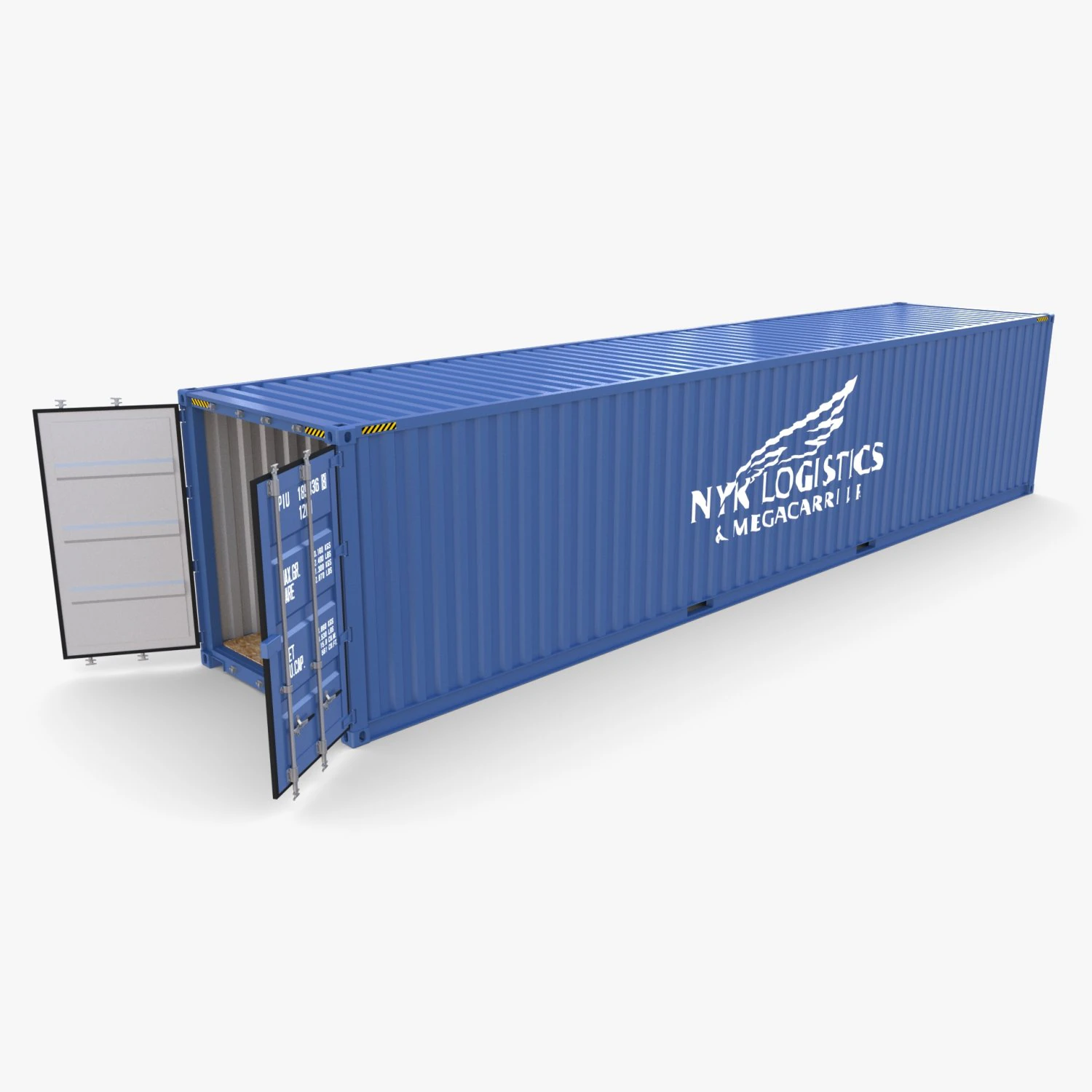 40ft shipping container nyk logistics v1 3D Model .c4d .max .obj .3ds .fbx .stl .blend 
