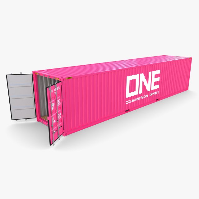 40ft shipping container one Model 3D .c4d .max .obj .3ds .fbx .stl .blend 