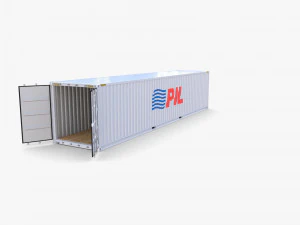 40ft shipping container pil 3D Model