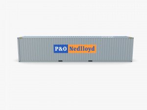 40ft shipping container po nedlloyd v1 3D 모델