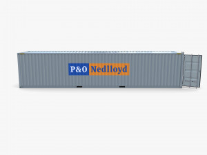 40ft shipping container po nedlloyd v1 3D 모델
