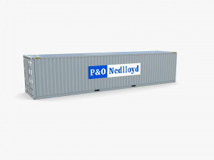 40ft shipping container po nedlloyd v2 Modelo 3D