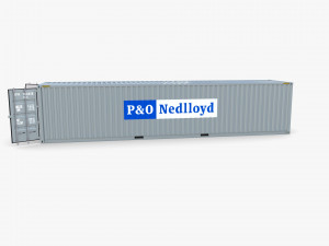 40ft shipping container po nedlloyd v2 Modelo 3D