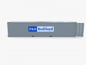 40ft shipping container po nedlloyd v2 Modelo 3D