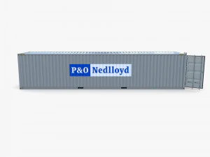 40ft shipping container po nedlloyd v2 3D Model