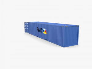 40ft shipping container po v1 3D Model