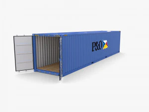 40ft shipping container po v1 3D Model