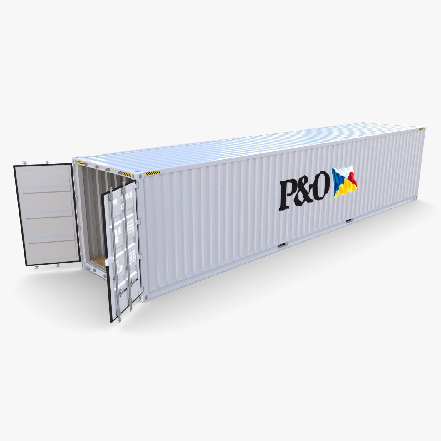 40ft shipping container po v2 3D Model .c4d .max .obj .3ds .fbx .stl .blend 