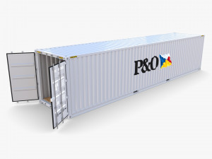 40ft shipping container po v2 3D Model
