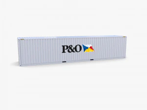 40ft shipping container po v2 3D Model