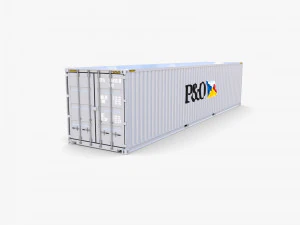 40ft shipping container po v2 3D Model