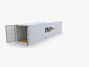 40ft shipping container po v2 3D Model