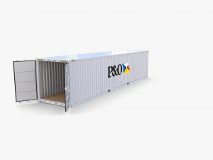 40ft shipping container po v2 3D Model