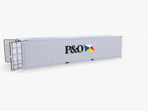 40ft shipping container po v2 3D Model
