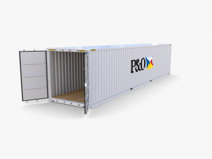 40ft shipping container po v2 3D Model