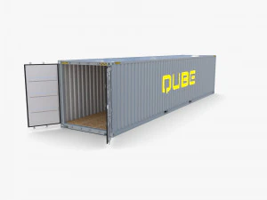 40ft shipping container qube v1 3D Model