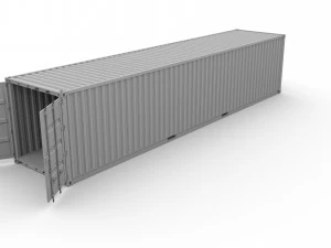40ft shipping container qube v1 3D Model