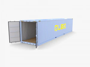 40ft shipping container qube v2 3D Model