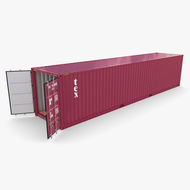 40ft shipping container tex v1 Modèle 3D .c4d .max .obj .3ds .fbx .stl .blend 