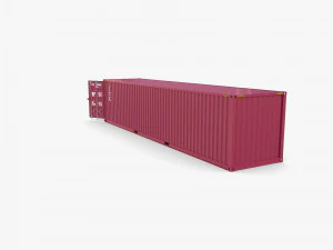 40ft shipping container tex v1 3D Model