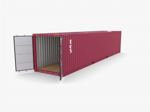 40ft shipping container tex v1 Modèle 3D