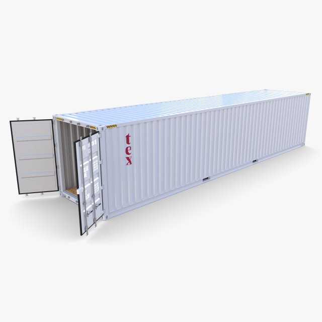 40ft shipping container tex v2 3D Model .c4d .max .obj .3ds .fbx .stl .blend 
