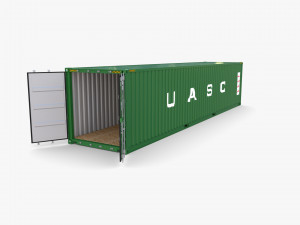 40ft shipping container uasc v1 3D मॉडल