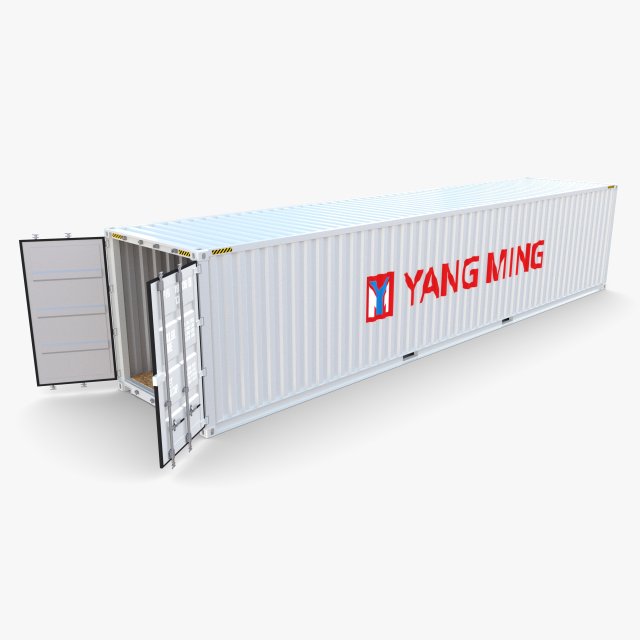 40ft shipping container yang ming Model 3D .c4d .max .obj .3ds .fbx .stl .blend 