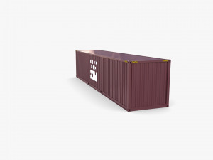 40ft shipping container zim 3D 模型
