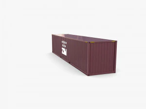 40ft shipping container zim 3D Model