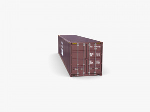 40ft shipping container zim 3D 模型