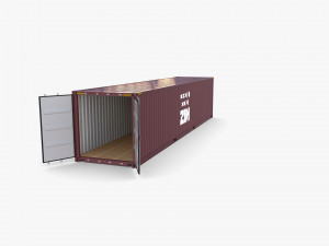 40ft shipping container zim 3D 模型