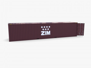 40ft shipping container zim 3D 模型